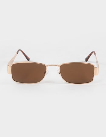 RSQ Rectangle Metal Sunglasses Alternative Image