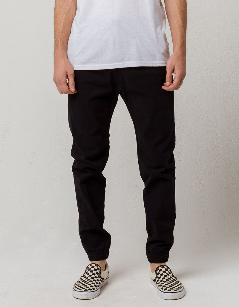 CHARLES AND A HALF Midnight Blue Mens Twill Jogger Pants image number 1