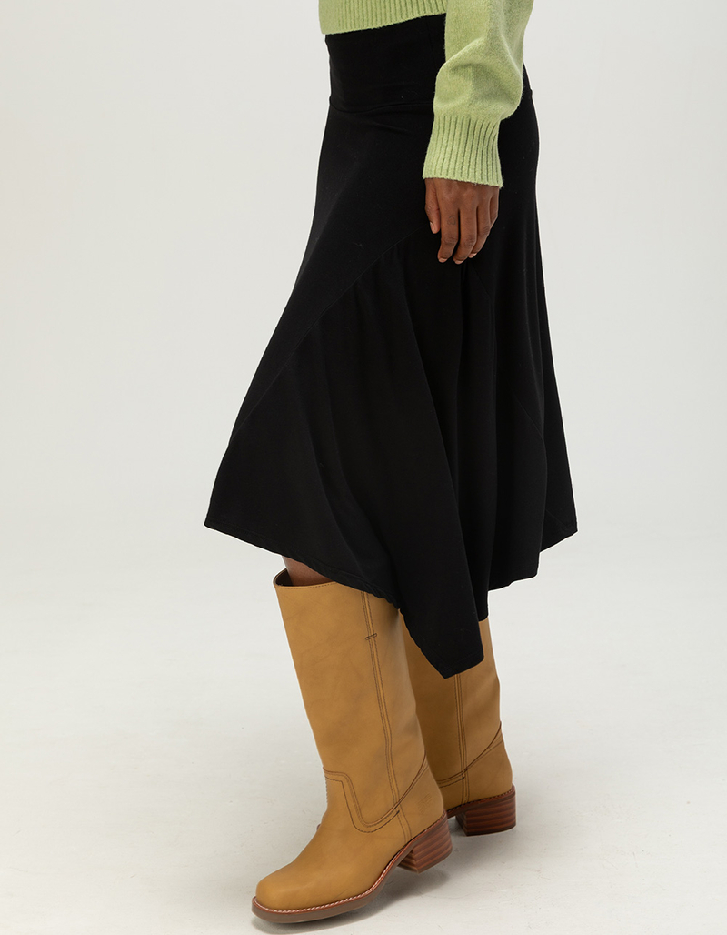 FULL TILT Womens Asymmetric Midi Skirt image number 2