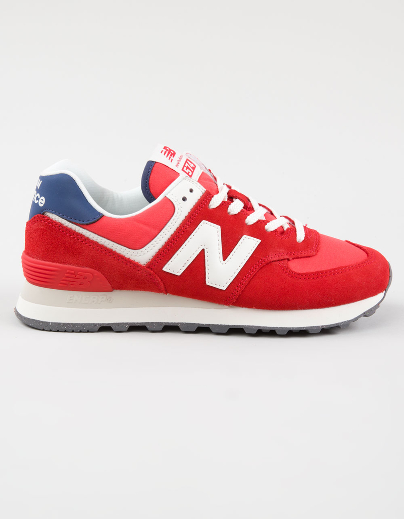 NEW BALANCE 574 Womens Shoes - RED/WHITE