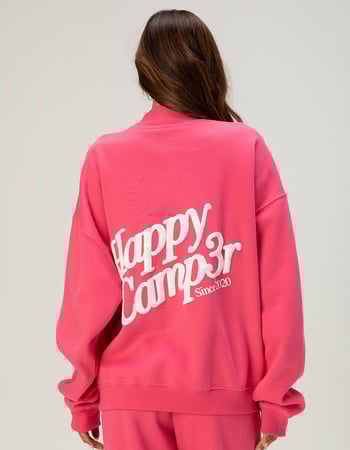 HAPPY CAMP3R Womens Mock Neck Sweatshirt Alternative Image