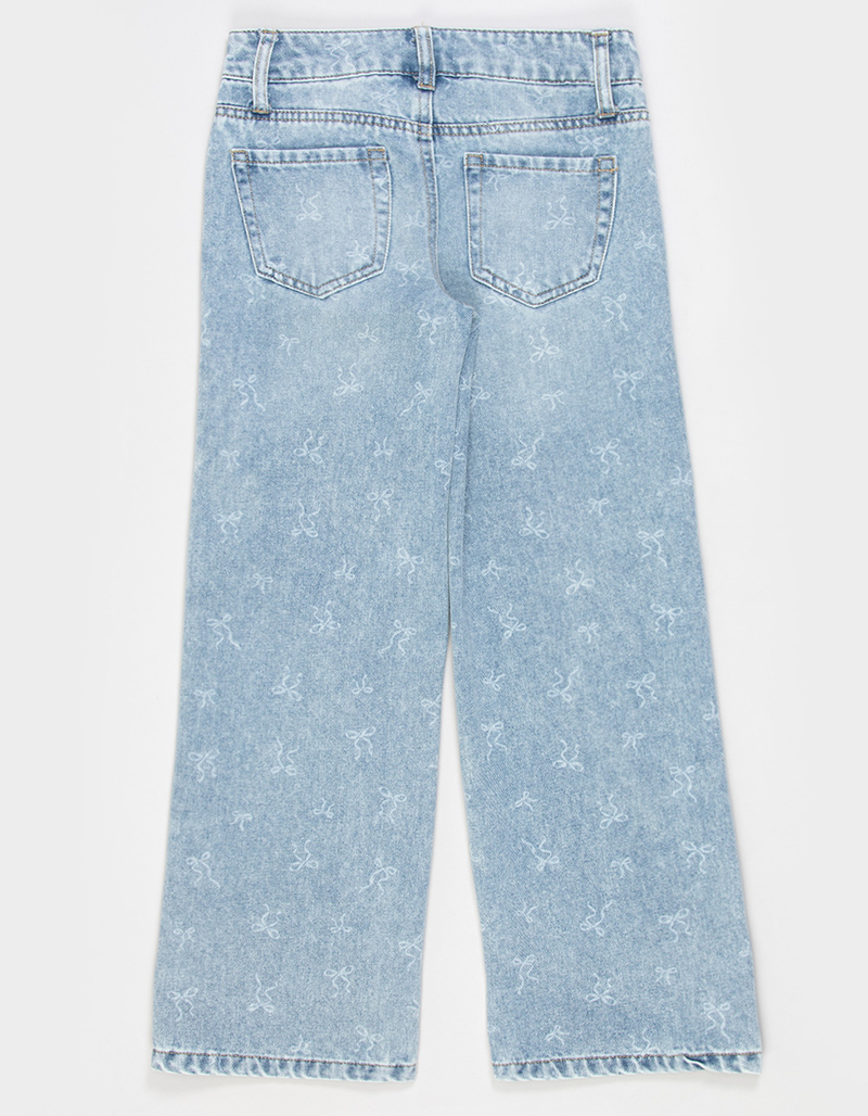RSQ Girls Low Rise Mini Bow Wide Leg Jeans image number 2