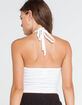 DESTINED Womens White Halter Top image number 3