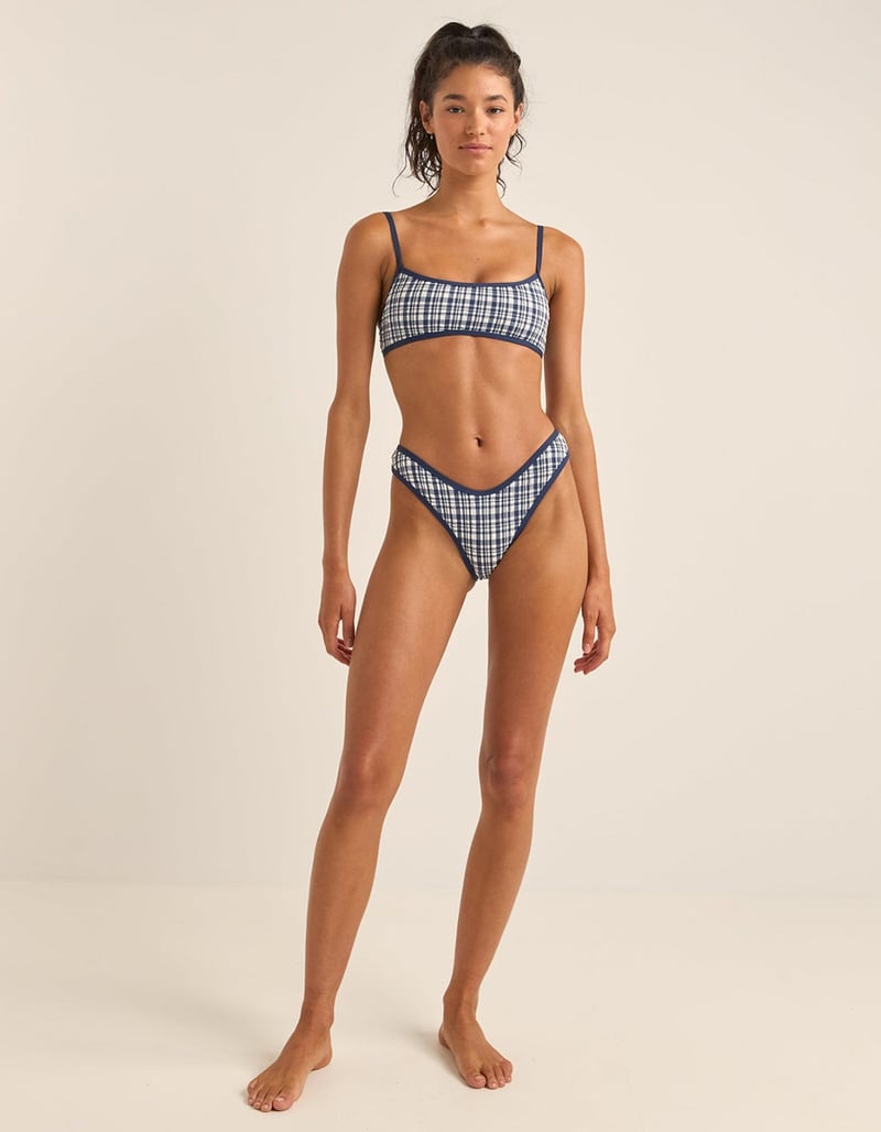 RHYTHM London Check Womens High Leg Bikini Bottoms image number 4