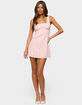 EDIKTED Citrina Lacey Striped Mini Dress image number 1
