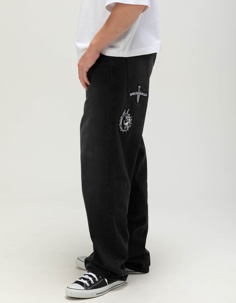 RSQ Mens Patches Baggy Jeans image number 2