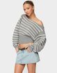 EDIKTED Mika Off Shoulder Oversized Sweater image number 2