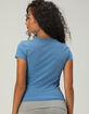 DISNEY Stitch Womens Embroidered Baby Tee image number 4