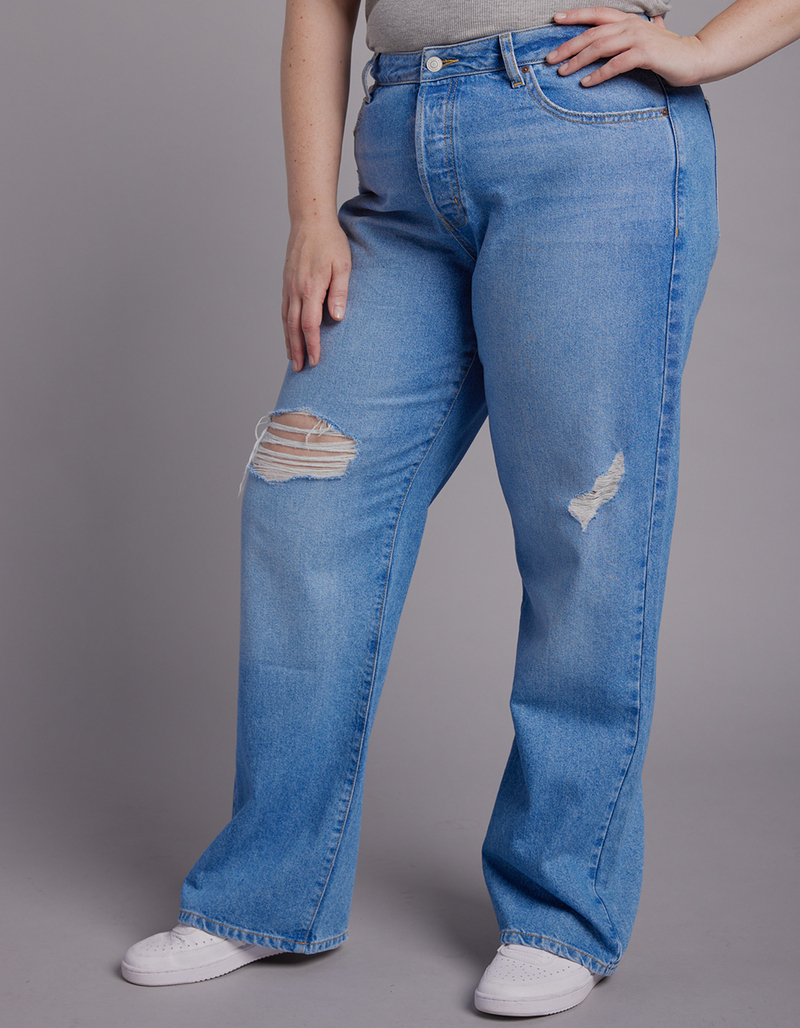 RSQ Womens High Rise Straight Leg Jeans image number 7