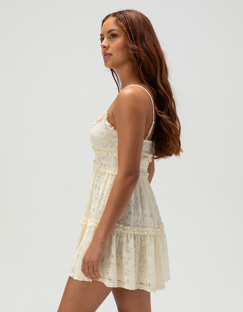 RSQ Womens Lace Tier Slip Dress