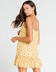 SKY AND SPARROW Ditsy Peplum Yellow Dress image number 3
