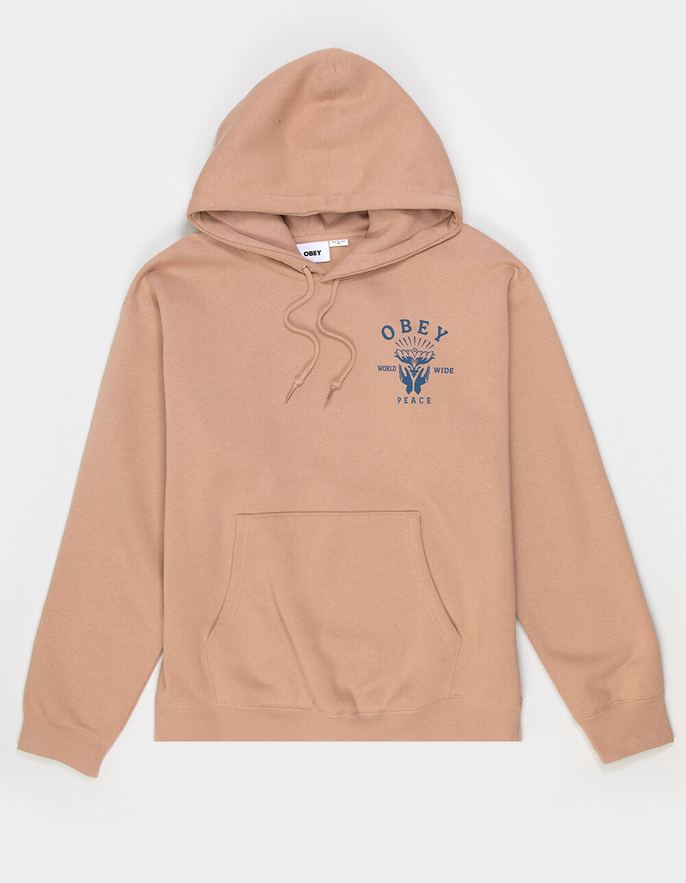 OBEY Lotus With Hands Mens Hoodie TAUPE Tillys