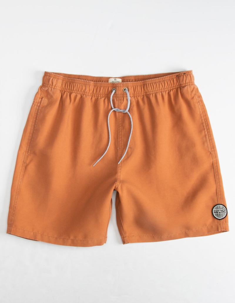 RIP CURL Bondi Pigment Mens Rust Volley Shorts image number 0