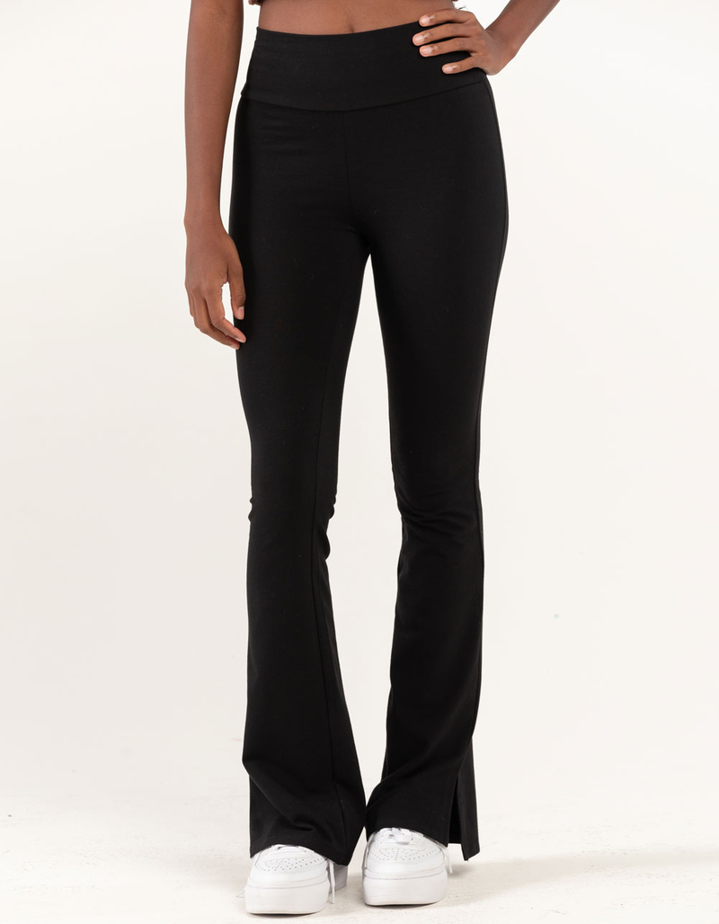 FULL TILT Side Slit Womens Flare Pants image number 1