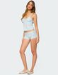 EDIKTED Aurea Lacey Floral Shorts image number 3