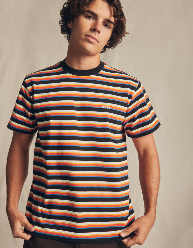 OBEY Streaked Stripe Mens Tee image number 0
