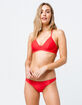 HURLEY Quick Dry Speed Red Hipster Bikini Bottoms image number 1