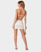 EDIKTED Delilah Satin Effect Strappy Open Back Mini Dress image number 3