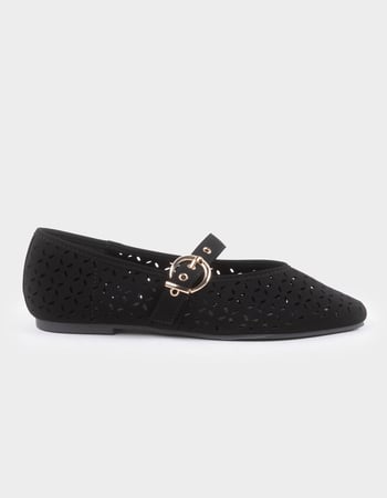 TOP MODA Linda Womens Perforated Mary Jane Shoes Primary Image