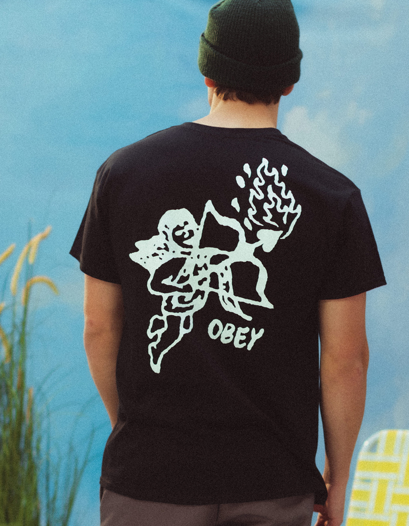 OBEY Flaming Arrow Mens Tee image number 0