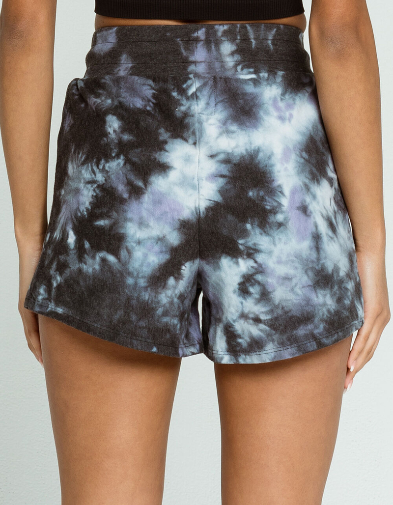 RSQ Womens Black Combo Fleece Sweat Shorts image number 2