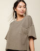 FREE PEOPLE Honey Womens Olive Tee image number 1