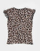 FULL TILT Leopard Mesh Bow Girls Top image number 3