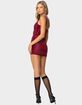 EDIKTED Rhinestone Mesh Mini Dress image number 4