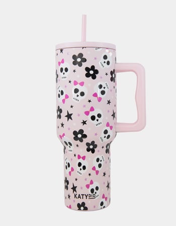KATYDID Skull Flower Bow 38 oz Tumbler Primary Image