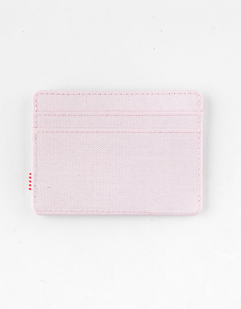 HERSCHEL SUPPLY CO. Charlie Pink Lady Crosshatch Card Holder Wallet image number 1