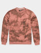 RSQ Tie-Dye Crewneck Mens Pink Sweatshirt image number 2