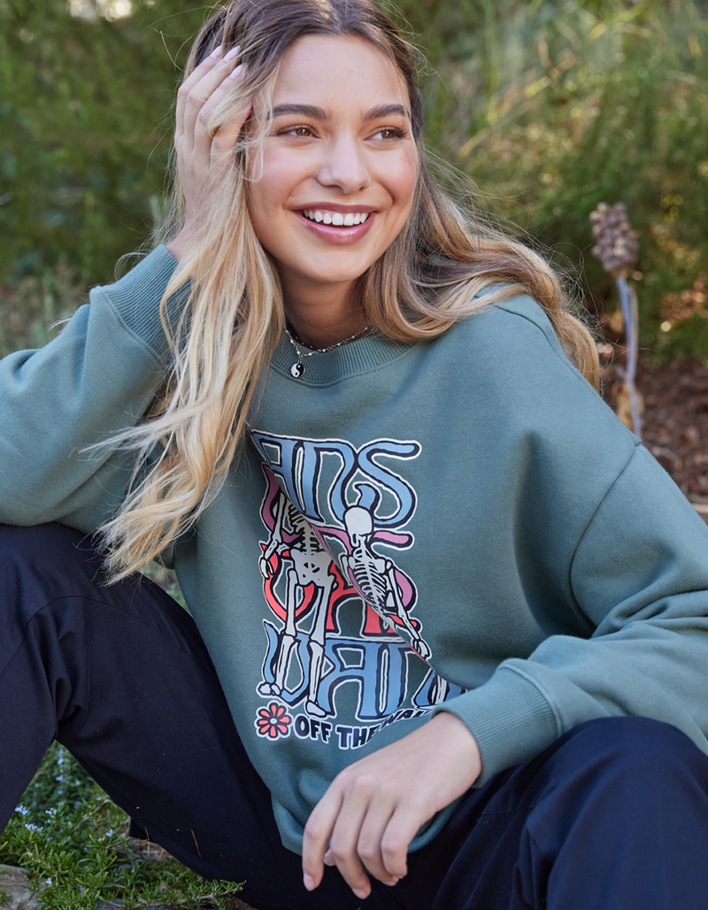 VANS Gem N Eyes Womens Oversized Crewneck Sweatshirt image number 0