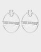 TRUE RELIGION Silver Tone Large Logo Hoop Earrings image number 2