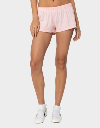 EDIKTED Irene Low Rise Pointelle Micro Shorts Primary Image