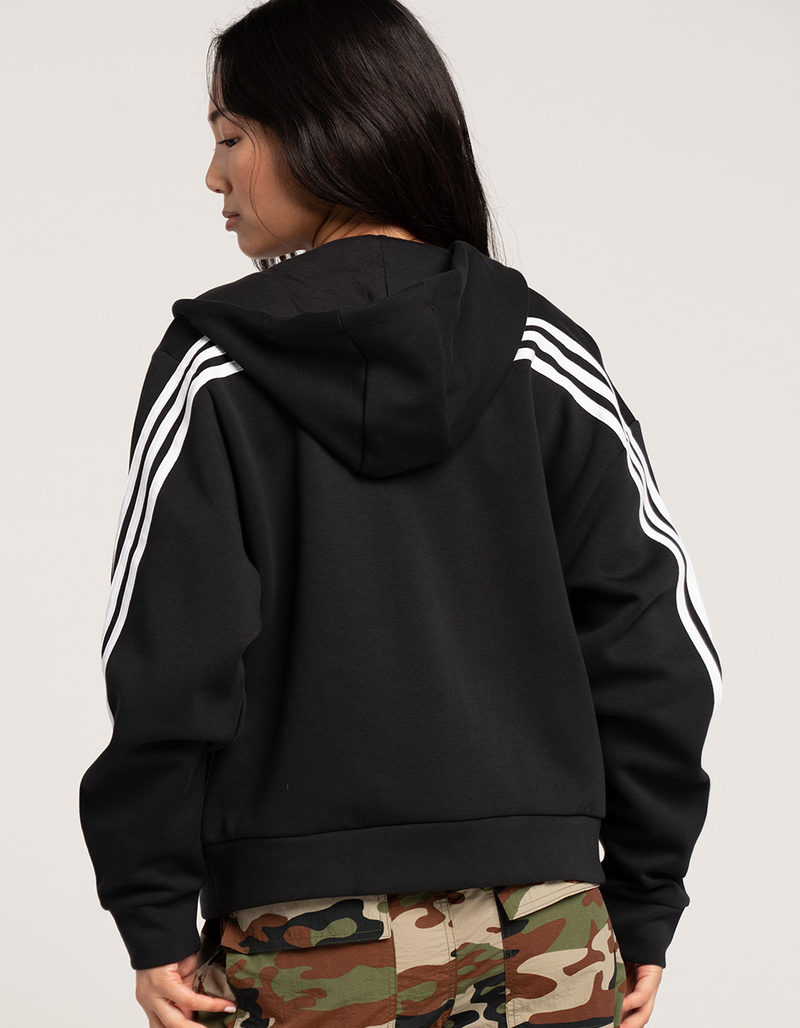 ADIDAS 3-Stripes Full Zip-Up Womens Fleece Hoodie image number 2