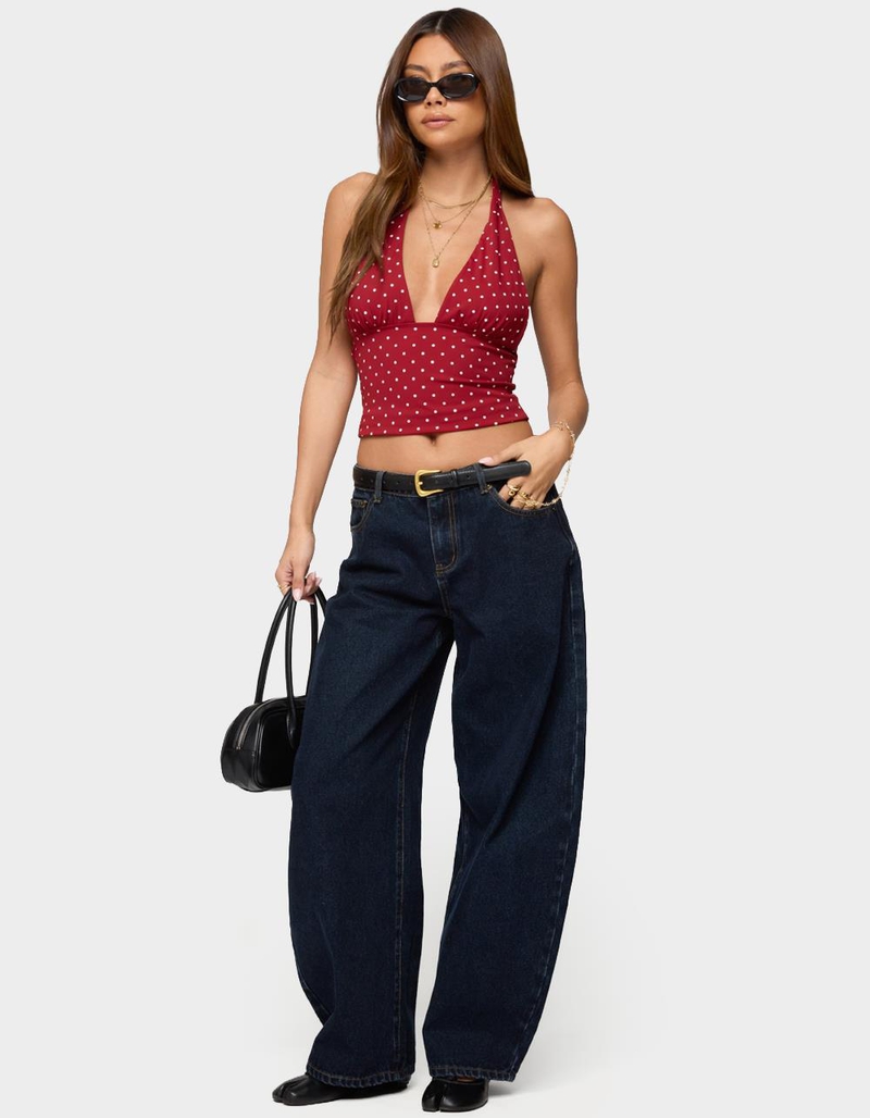 EDIKTED Blaire Polka Dot Halter Top image number 4