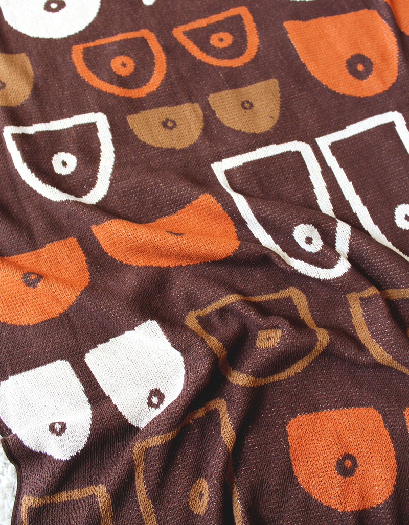 CALHOUN & CO. Boobs Support Boobs Tapestry Blanket image number 1