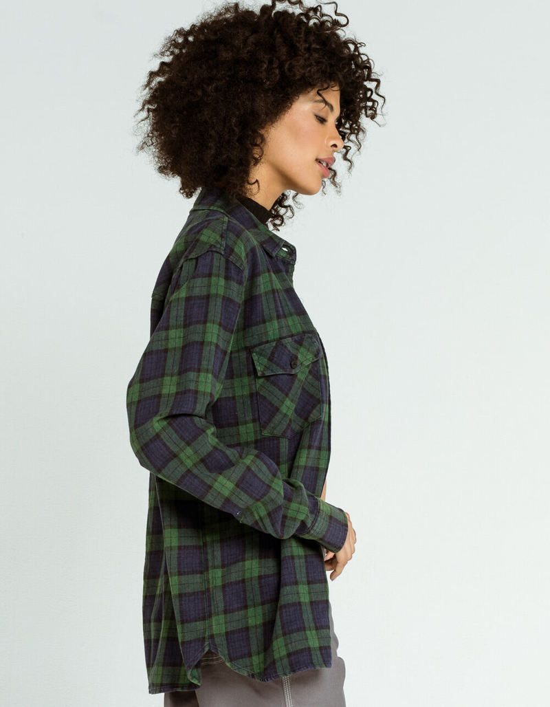 RSQ Tartan Plaid Womens Flannel Shirt image number 1