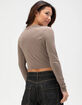 NIKE Sportswear Chill Knit Womens Long Sleeve Crop Tee image number 4