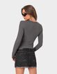 EDIKTED Emerson Button V-Neck Top image number 4