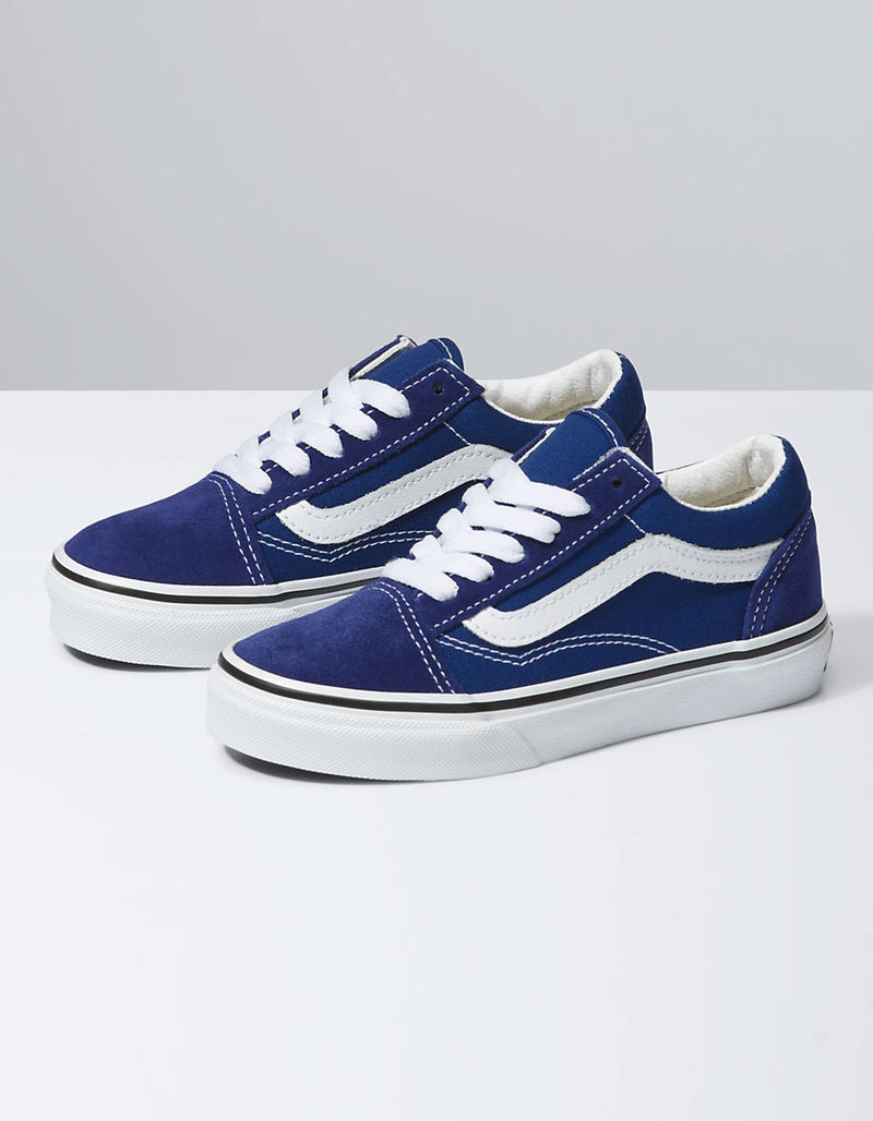 VANS Old Skool Kids Shoes BLUE Tillys