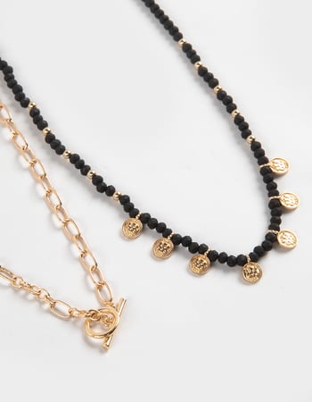 FULL TILT 2 Pack Boho/Coin Necklace Set Alternative Image