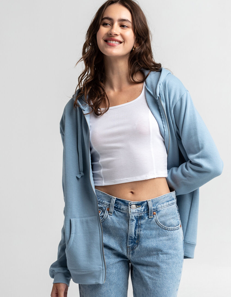 FULL TILT Womens Oversized Zip Hoodie image number 0