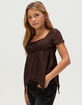 RSQ Girls Texture Babydoll Top image number 4