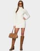 EDIKTED Turtle Neck Ribbed Knit Mini Dress image number 5