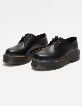 DR. MARTENS 1461 Quad Smooth Leather Womens Platform Shoes Alternative Image