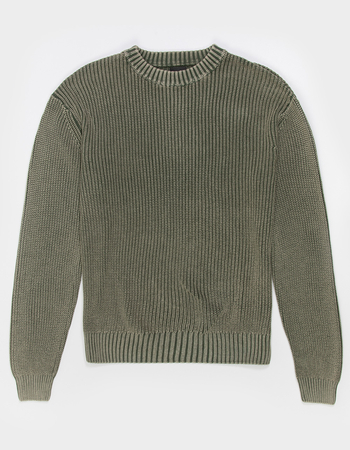 RSQ Mens Washed Crewneck Sweater Alternative Image