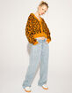 RSQ Womens Fuzzy Leopard Print Cardigan image number 3