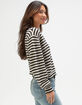 VERO MODA Womens Stripe V-Neck Sweater image number 3