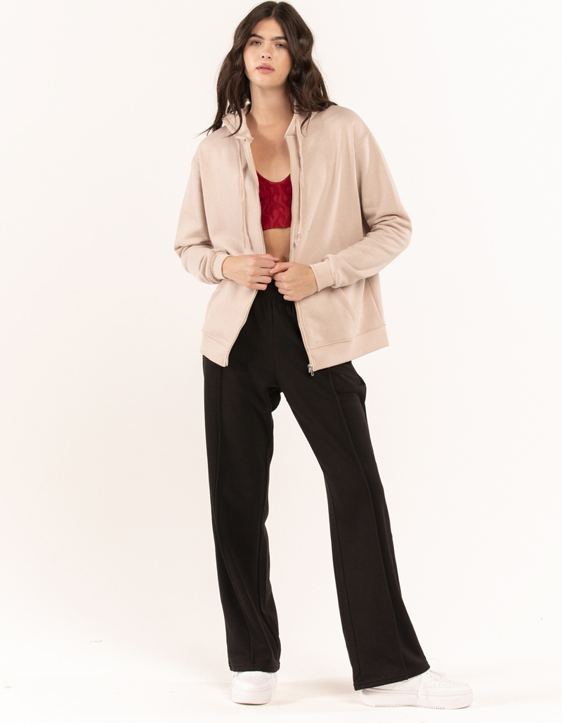 FULL TILT Essentials Womens Oversized Zip-Up Hoodie image number 4